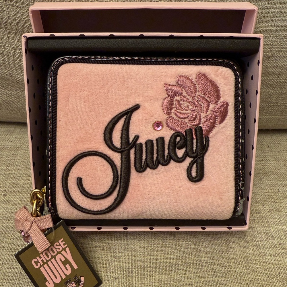 NWT Juicy Couture Pink & Brown Wallet